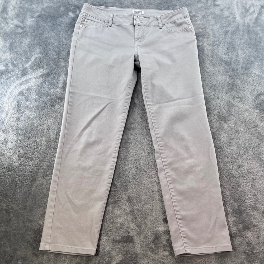 Celebrity Pink Griffin Gray Straight Leg Pants Womens Size 9 CJ5820F5T Stretch